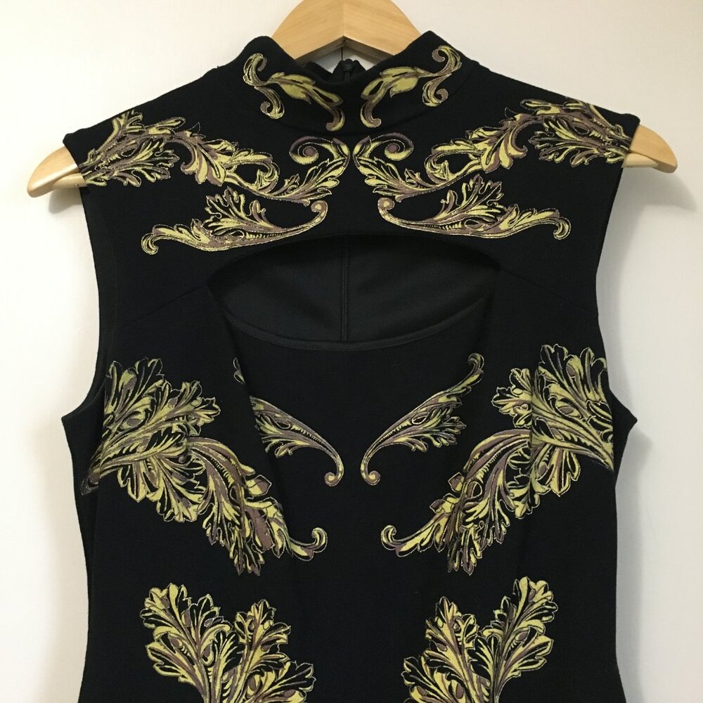 Vintage 90s/Y2K CachΓ© Baroque Midi Bodycon Dress USA Made - Picture 4 of 16